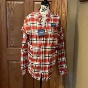 Brand new burnt orange plaid Croft&Barrow flannel. Long sleeved button up.